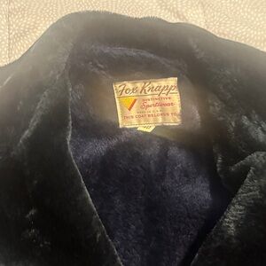 Men's Black Faux Fur Coat - Distinctive Sportswear